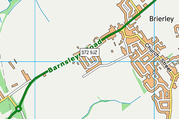S72 9JZ map - OS VectorMap District (Ordnance Survey)