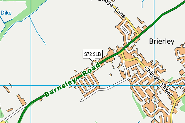 S72 9LB map - OS VectorMap District (Ordnance Survey)