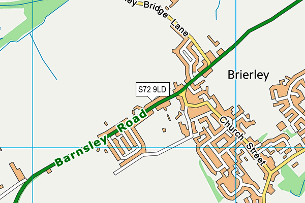 S72 9LD map - OS VectorMap District (Ordnance Survey)