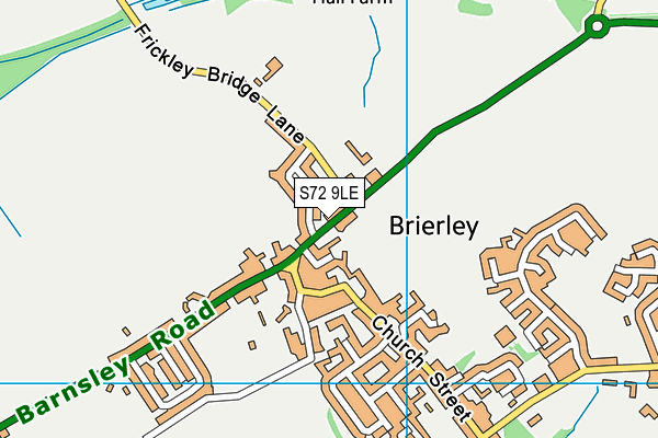 S72 9LE map - OS VectorMap District (Ordnance Survey)