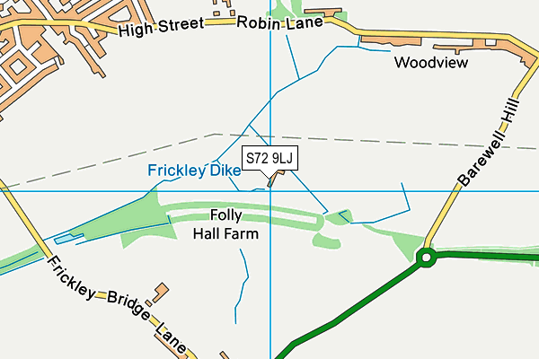 S72 9LJ map - OS VectorMap District (Ordnance Survey)