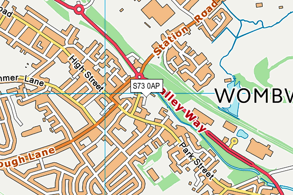 S73 0AP map - OS VectorMap District (Ordnance Survey)