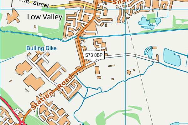 S73 0BP map - OS VectorMap District (Ordnance Survey)