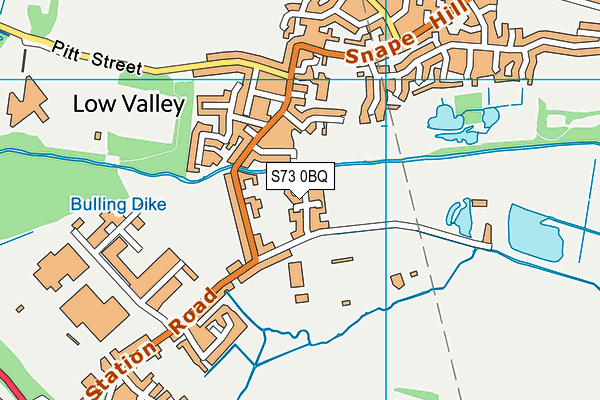 S73 0BQ map - OS VectorMap District (Ordnance Survey)