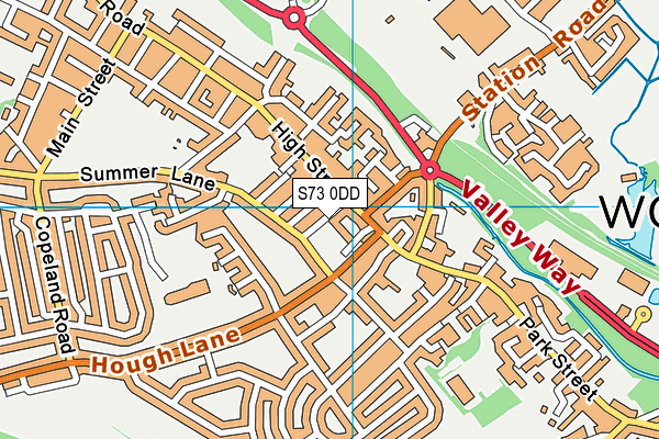 S73 0DD map - OS VectorMap District (Ordnance Survey)