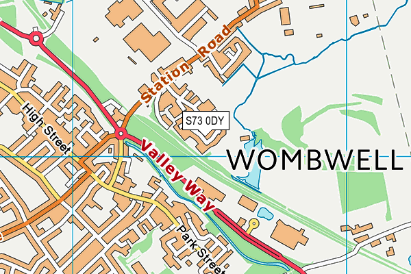 S73 0DY map - OS VectorMap District (Ordnance Survey)