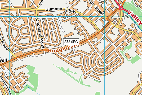 S73 0EG map - OS VectorMap District (Ordnance Survey)