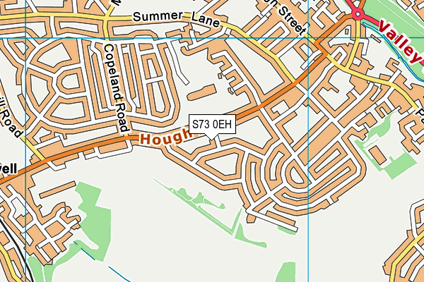 S73 0EH map - OS VectorMap District (Ordnance Survey)