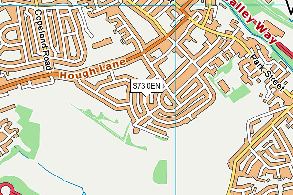 S73 0EN map - OS VectorMap District (Ordnance Survey)