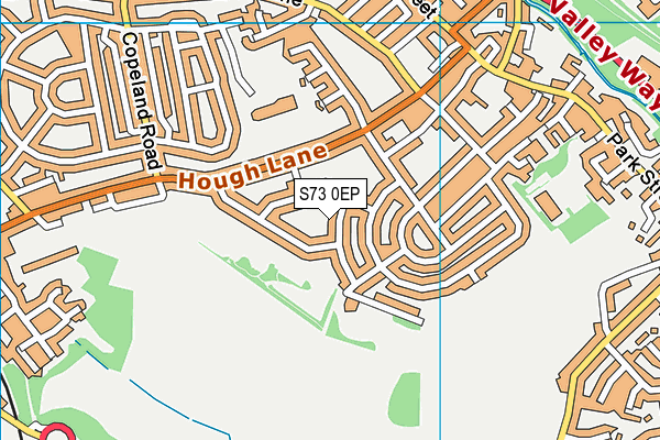 S73 0EP map - OS VectorMap District (Ordnance Survey)