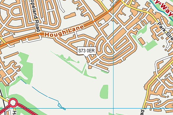 S73 0ER map - OS VectorMap District (Ordnance Survey)