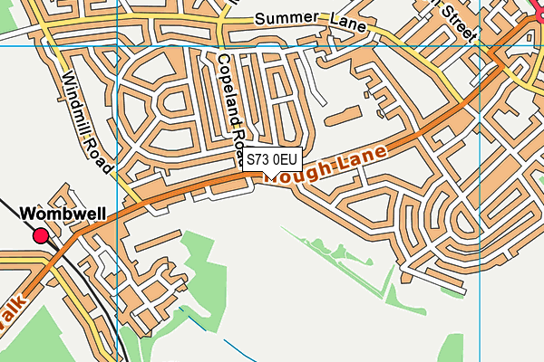 S73 0EU map - OS VectorMap District (Ordnance Survey)