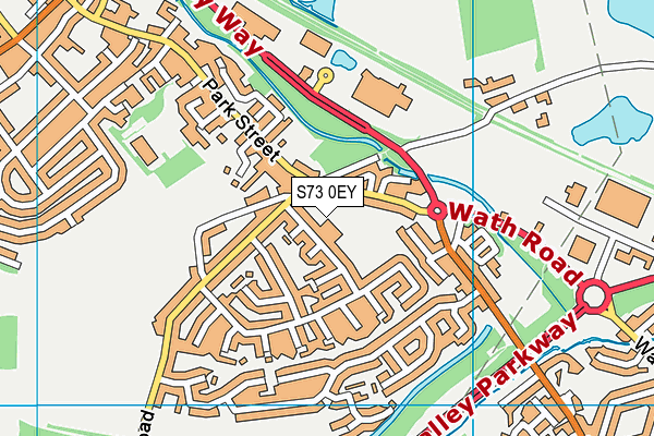 S73 0EY map - OS VectorMap District (Ordnance Survey)