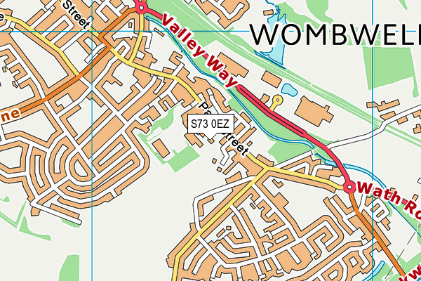 S73 0EZ map - OS VectorMap District (Ordnance Survey)