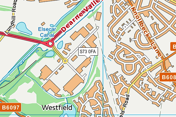 S73 0FA map - OS VectorMap District (Ordnance Survey)