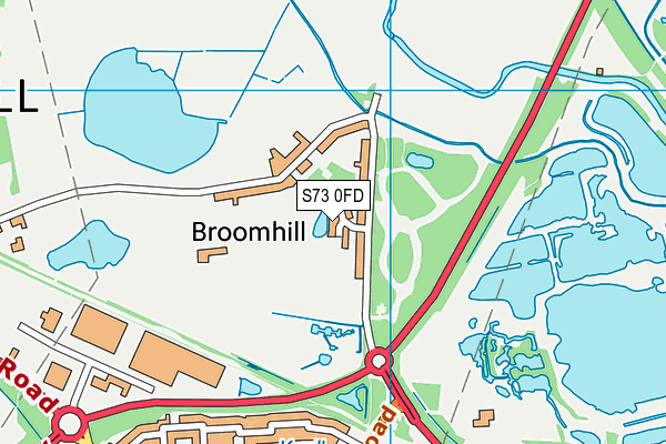 S73 0FD map - OS VectorMap District (Ordnance Survey)