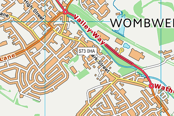 S73 0HA map - OS VectorMap District (Ordnance Survey)