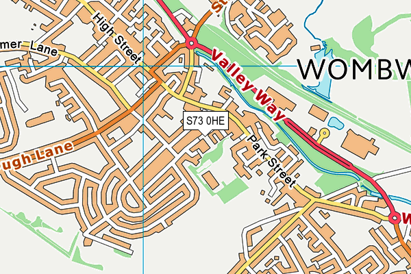 S73 0HE map - OS VectorMap District (Ordnance Survey)