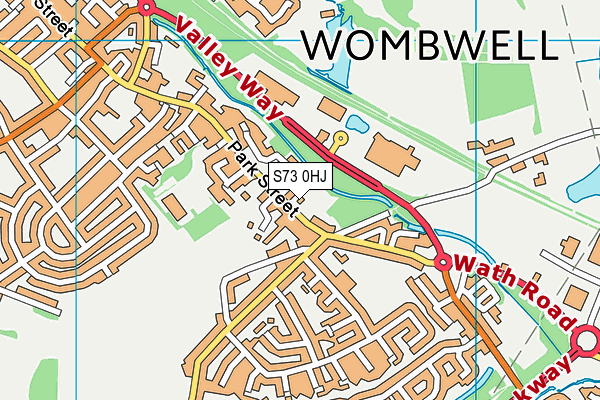 S73 0HJ map - OS VectorMap District (Ordnance Survey)