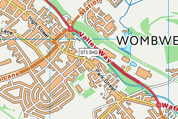 S73 0HQ map - OS VectorMap District (Ordnance Survey)