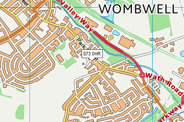 S73 0HR map - OS VectorMap District (Ordnance Survey)