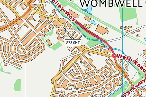 S73 0HT map - OS VectorMap District (Ordnance Survey)