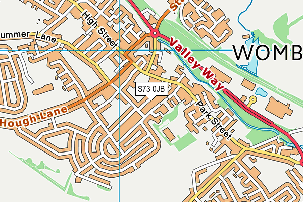 S73 0JB map - OS VectorMap District (Ordnance Survey)