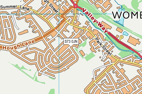 S73 0JN map - OS VectorMap District (Ordnance Survey)