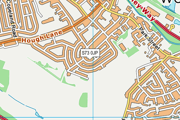 S73 0JP map - OS VectorMap District (Ordnance Survey)