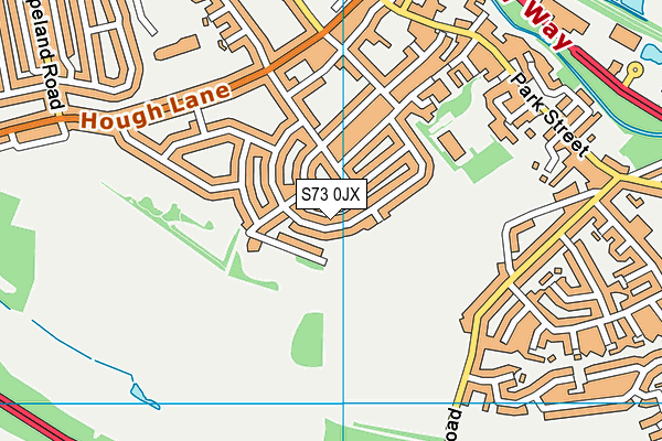 S73 0JX map - OS VectorMap District (Ordnance Survey)