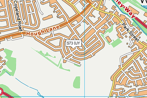 S73 0JY map - OS VectorMap District (Ordnance Survey)