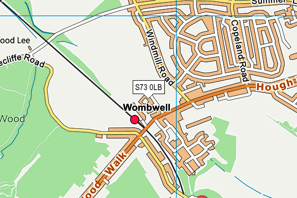 S73 0LB map - OS VectorMap District (Ordnance Survey)