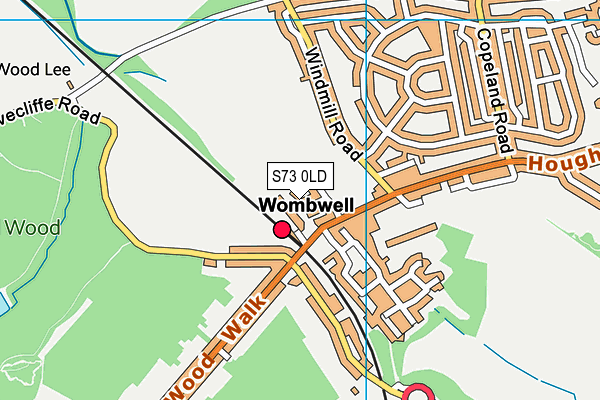 S73 0LD map - OS VectorMap District (Ordnance Survey)