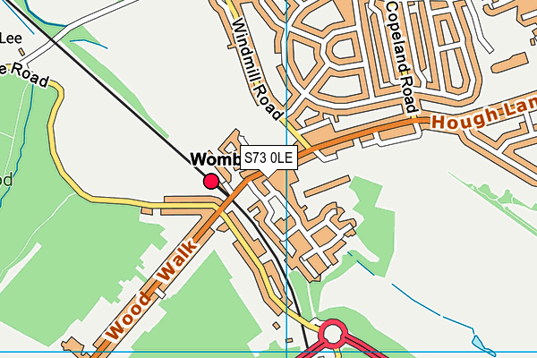 S73 0LE map - OS VectorMap District (Ordnance Survey)