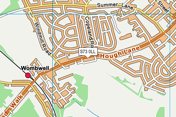 S73 0LL map - OS VectorMap District (Ordnance Survey)