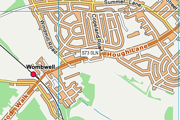 S73 0LN map - OS VectorMap District (Ordnance Survey)