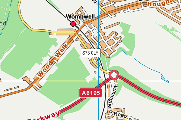 S73 0LY map - OS VectorMap District (Ordnance Survey)