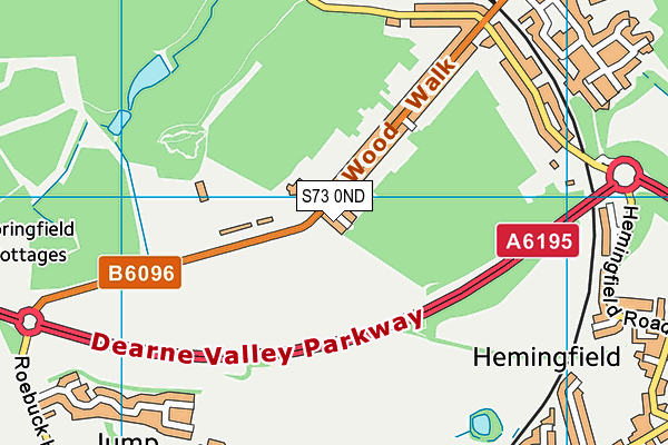 S73 0ND map - OS VectorMap District (Ordnance Survey)