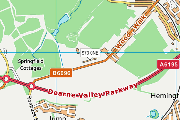 S73 0NE map - OS VectorMap District (Ordnance Survey)