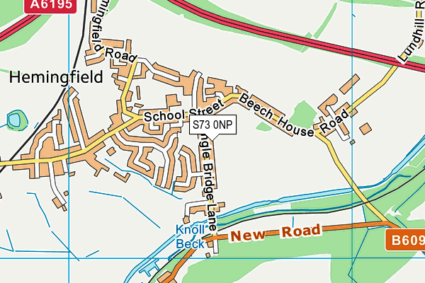 S73 0NP map - OS VectorMap District (Ordnance Survey)