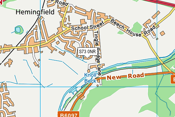 S73 0NR map - OS VectorMap District (Ordnance Survey)