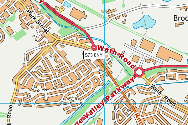 S73 0NY map - OS VectorMap District (Ordnance Survey)