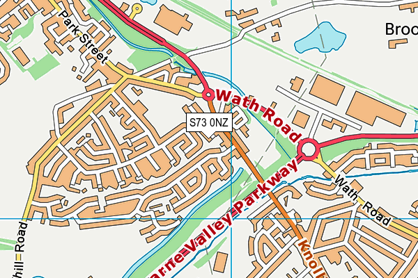 S73 0NZ map - OS VectorMap District (Ordnance Survey)