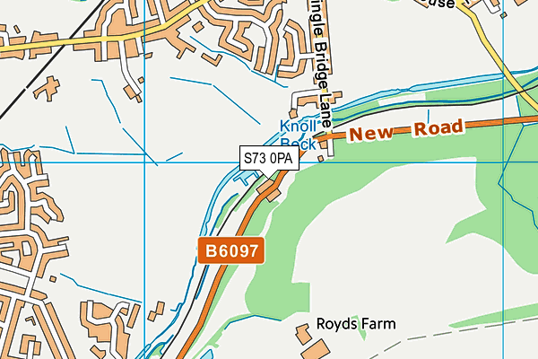 S73 0PA map - OS VectorMap District (Ordnance Survey)