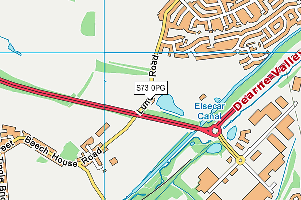 S73 0PG map - OS VectorMap District (Ordnance Survey)