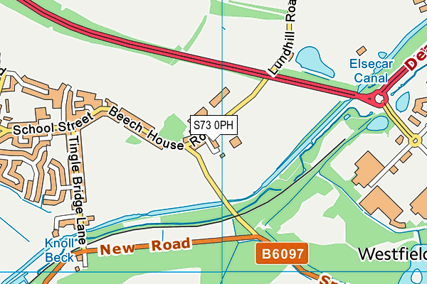 S73 0PH map - OS VectorMap District (Ordnance Survey)