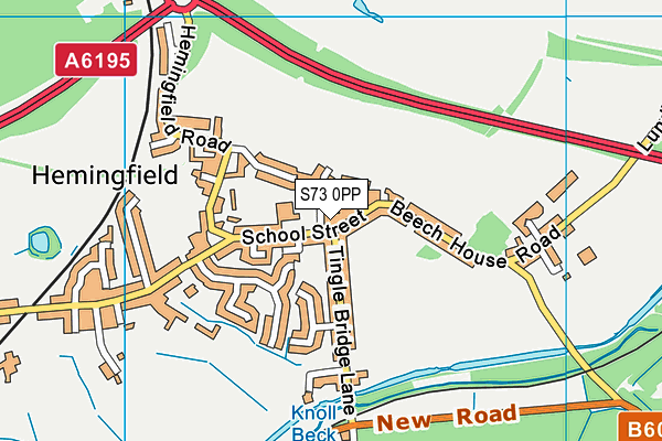 S73 0PP map - OS VectorMap District (Ordnance Survey)