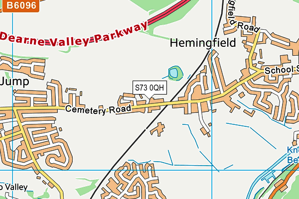 S73 0QH map - OS VectorMap District (Ordnance Survey)