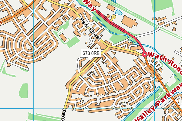 S73 0RB map - OS VectorMap District (Ordnance Survey)