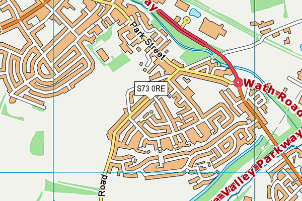 S73 0RE map - OS VectorMap District (Ordnance Survey)